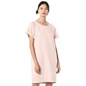 women's • fleece t-shirt dress • light pink • XS